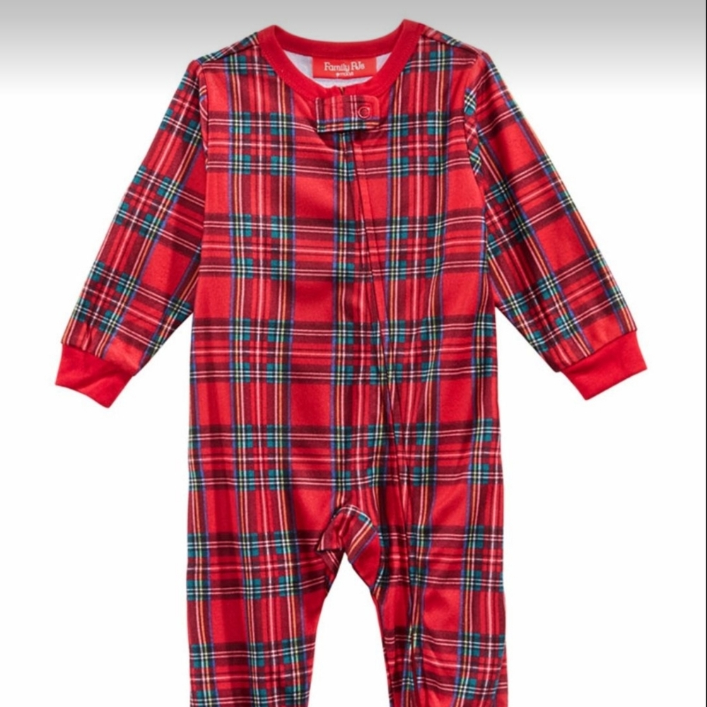 infant Brinkley Plaid Footed Pajamas
